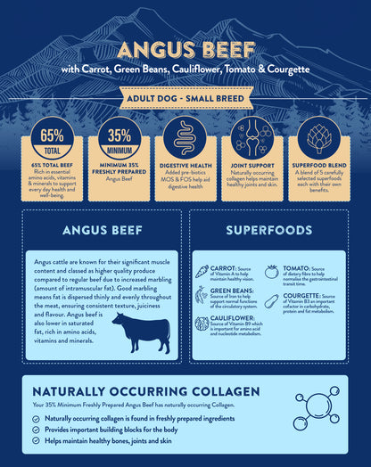 Superfood65 SF65 Angus Beef for Small Breed Adult Dogs 12kg